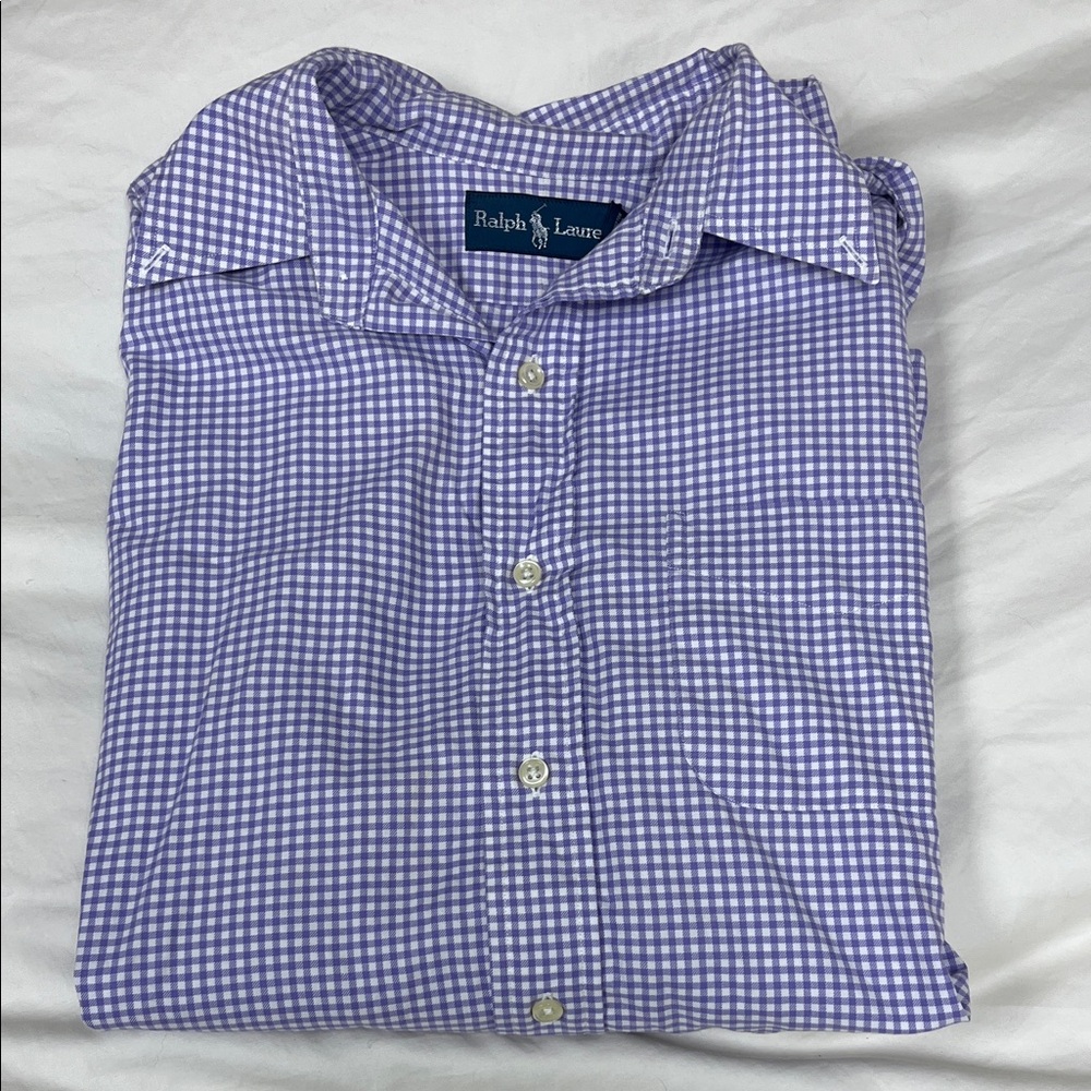 Ralph Lauren Men's Purple Gingham Shirt